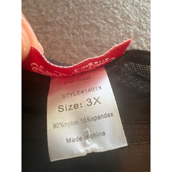 Bed of Roses Black 3X Lingerie Set Sheer Polka Dot Babydoll & Thong, Curvy, Lace - Picture 5 of 16